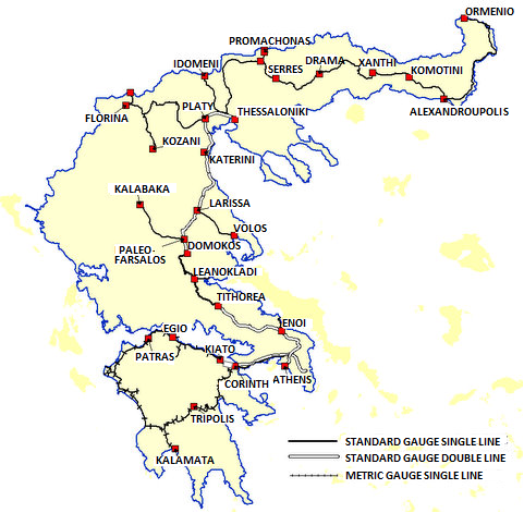 Railway Network in Greece