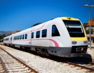 Fast train in Split railway station