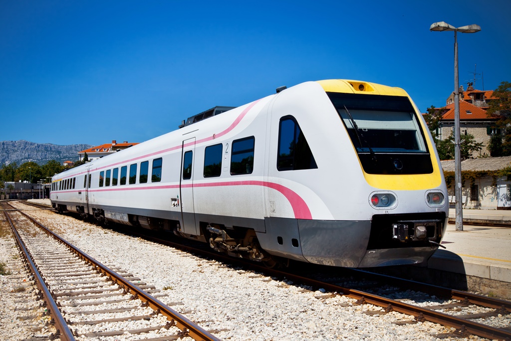 Fast train in Split railway station