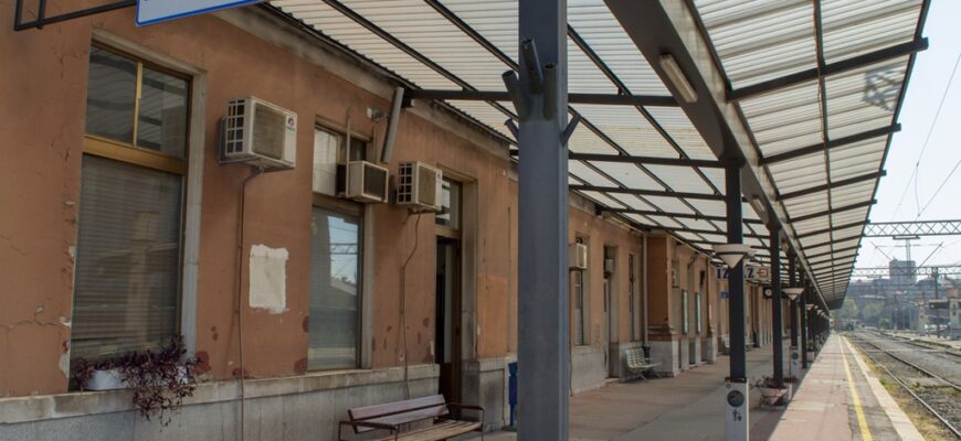 Works at the train station of Rijeka, European Capital of Culture 2020